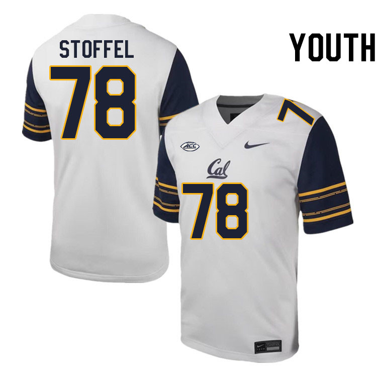 Youth #78 Victor Stoffel California Golden Bears ACC Conference College Football Jerseys Stitched Sa